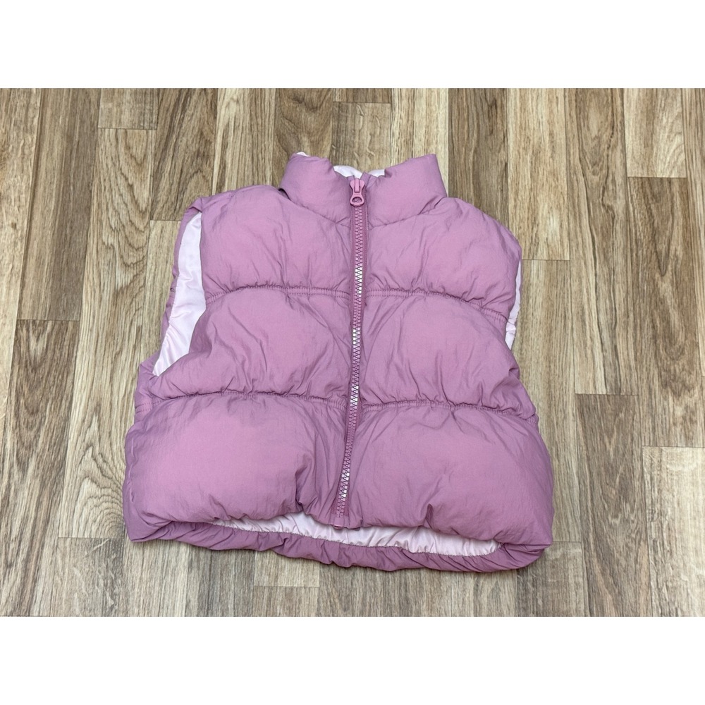 Zara Kids Puffer Vest Purple Mauve Quilted Zip Up Sleeveless Jacket Size 9-10